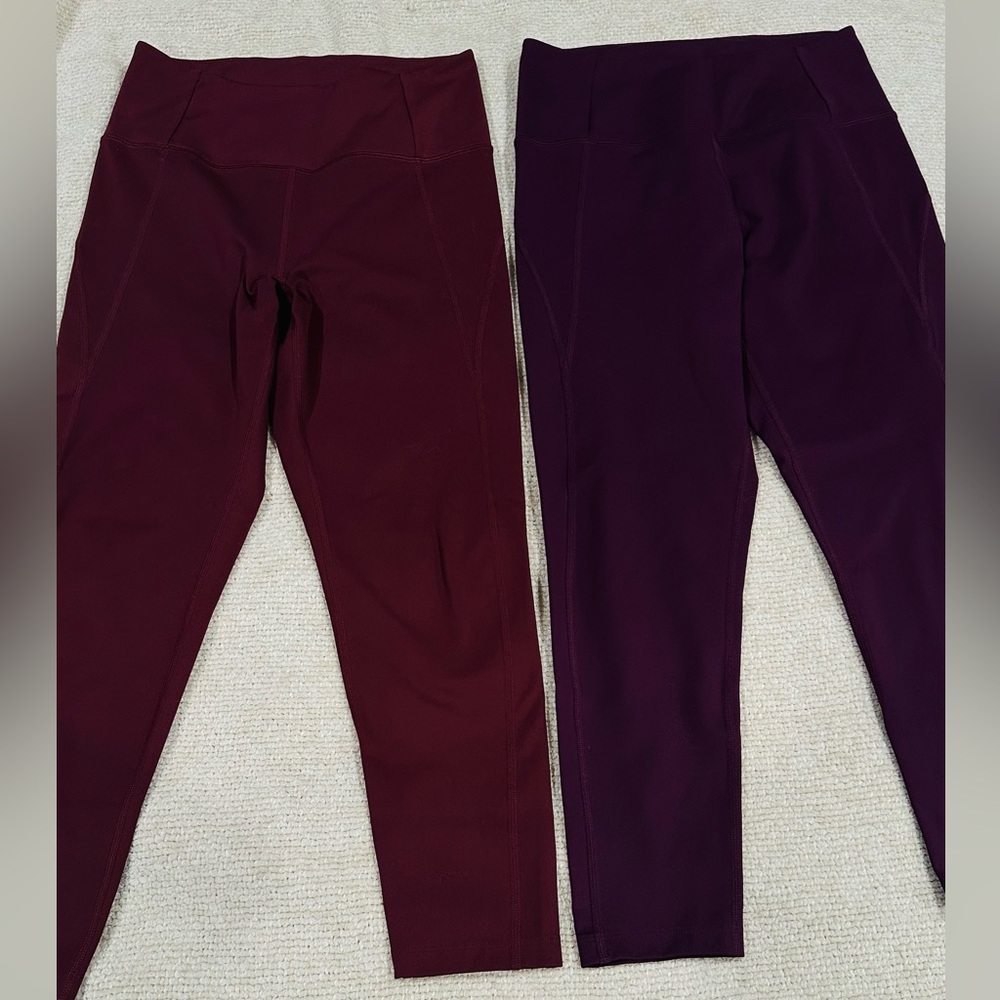 Girlfriend Collective leggings burgundy and purple in  size M medium